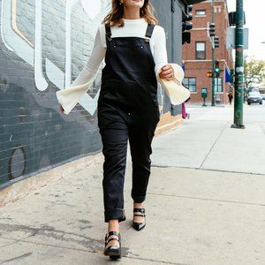 Sheila Rashid Custom Black Denim Overalls